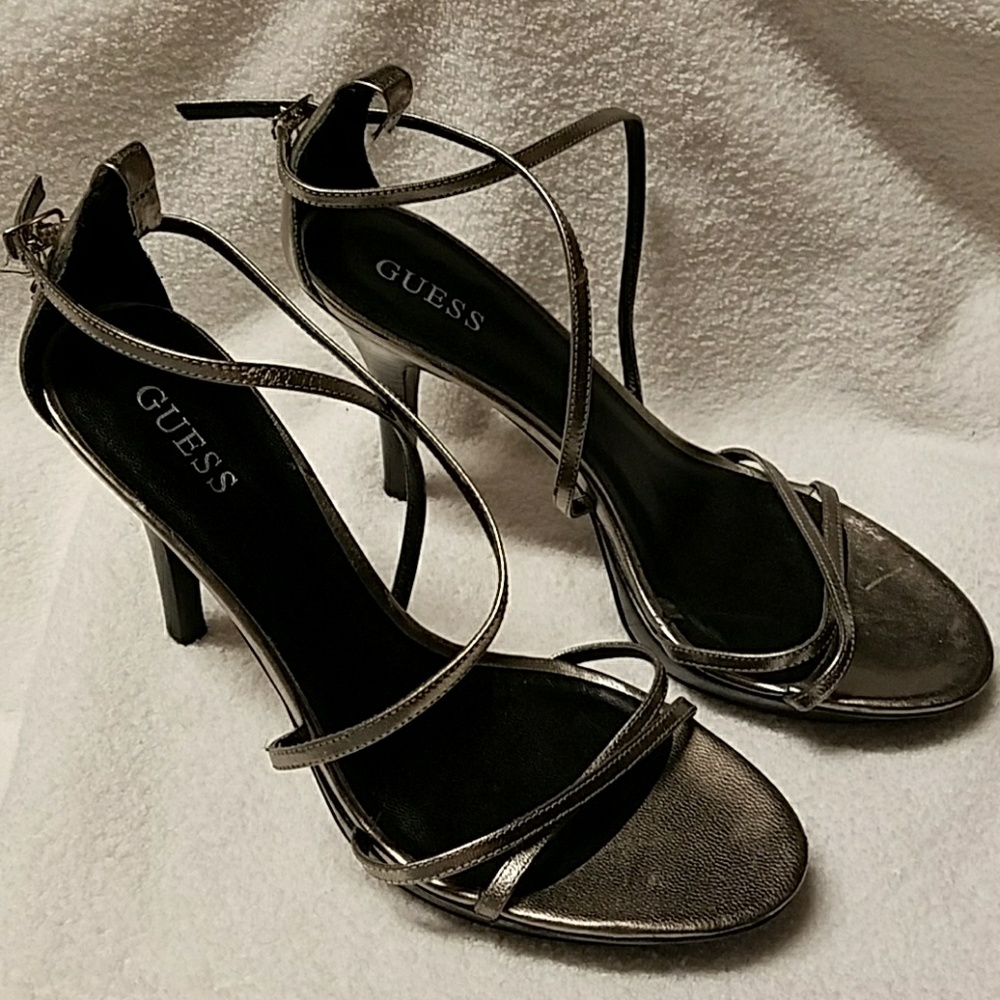 Guess silver heel